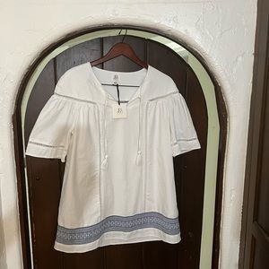 DRA Los Angeles For Anthropologie minidress or swim coverup—gorgeous embroidery!